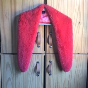 nooki London hot pink faux fur stole